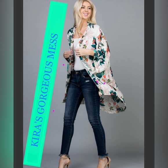 🦋✨BNWT✨🦋BOHO CHOC FLORAL KIMONO🦋✨ ✨ ✨🦋100% VISCOSE🦋✨ - Picture 2 of 4